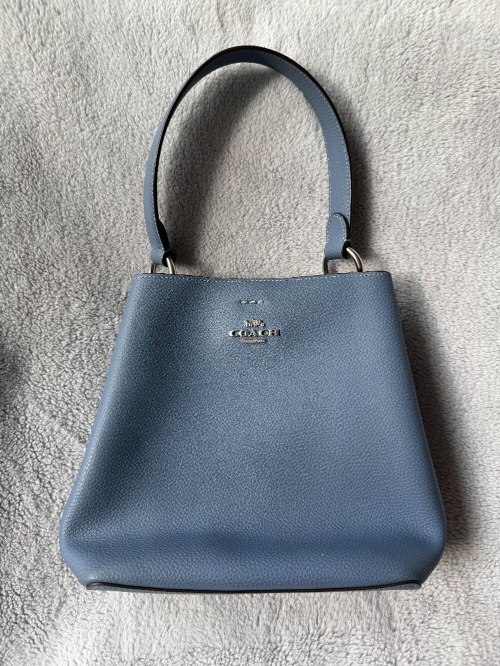 Coach Blue Leather Small Town Bucket Crossbody Bag 1011
